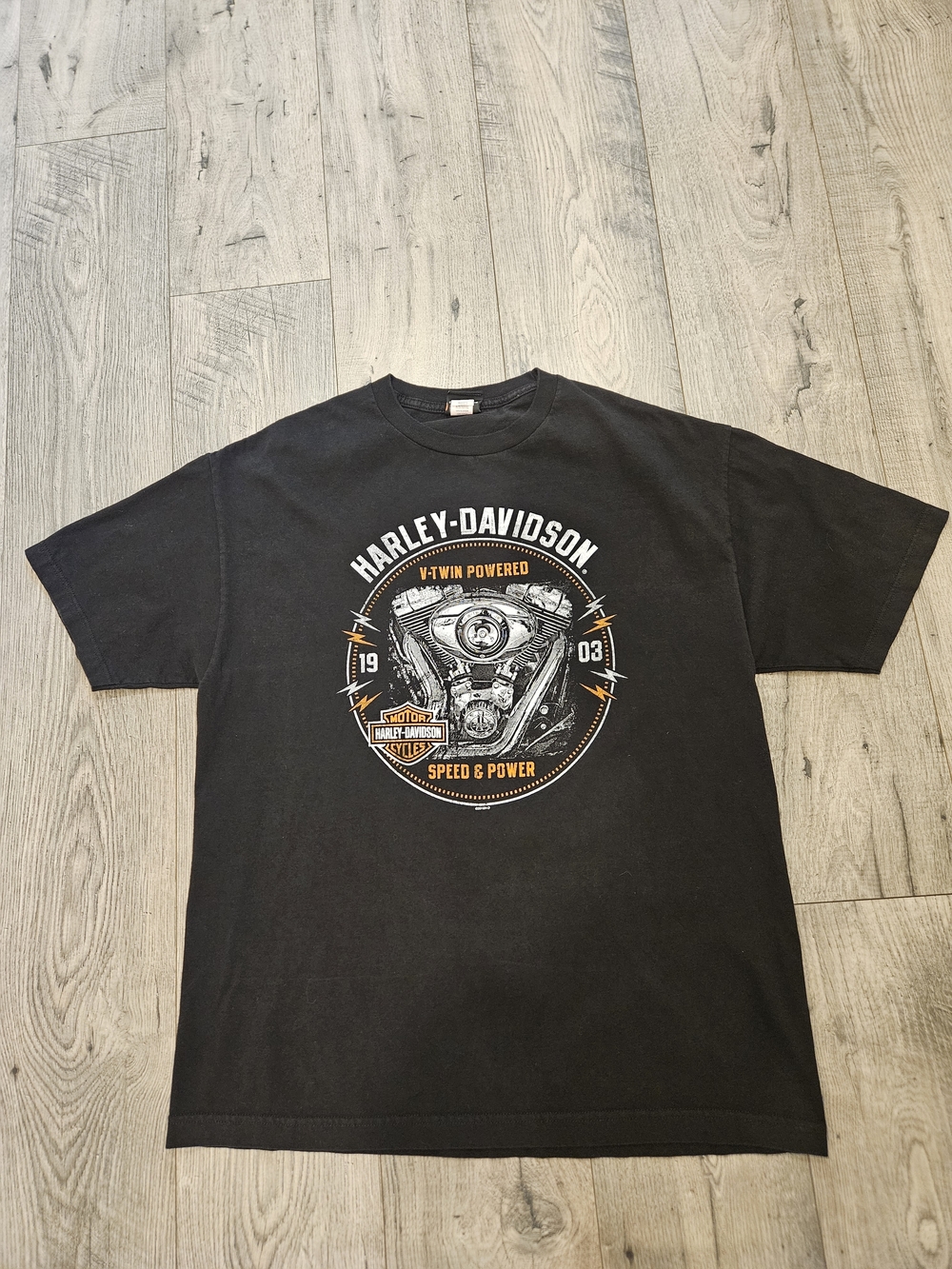 Harley-Davidson Black Gateway In St. Louis Men's Black V-Twin Graphic Tee Sz.XL